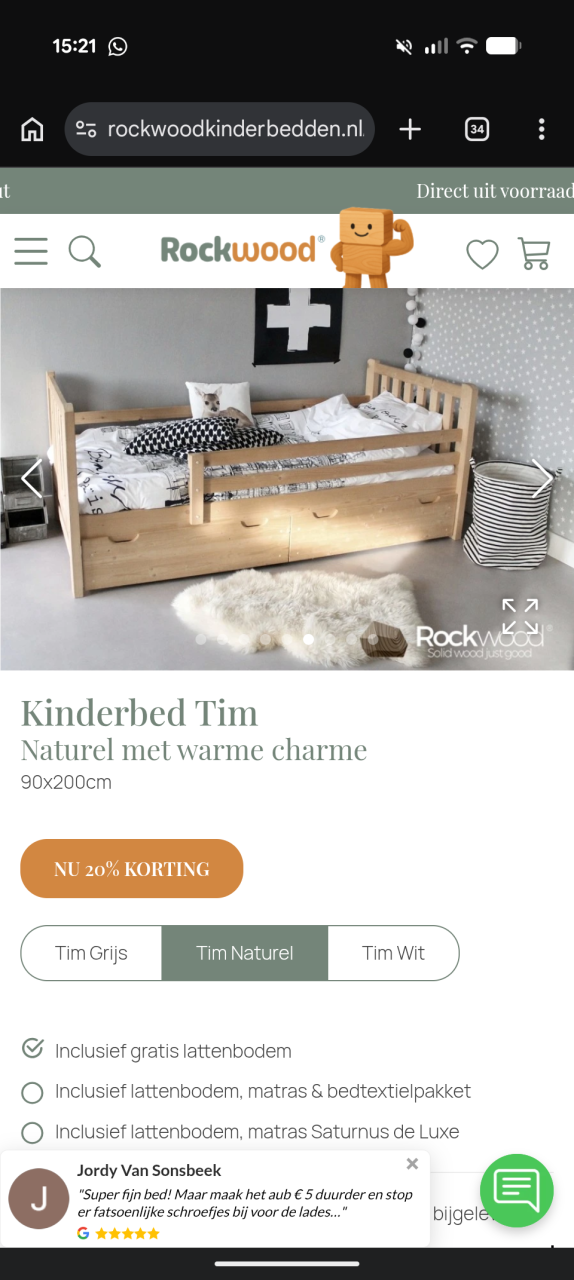 Kinderbed Rockwood Tim 70x150
