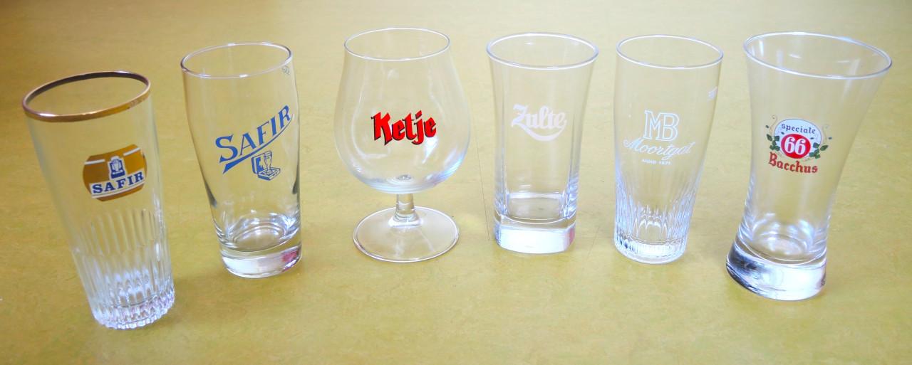 Bierglazen - 6 verschillende