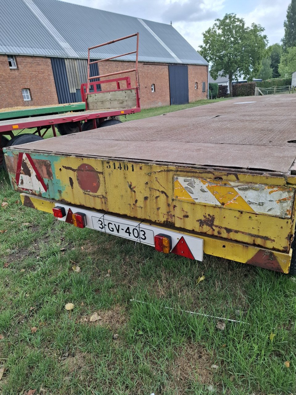 Platte hooi/stro wagen