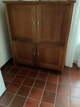 Computerkasten notenhout mat