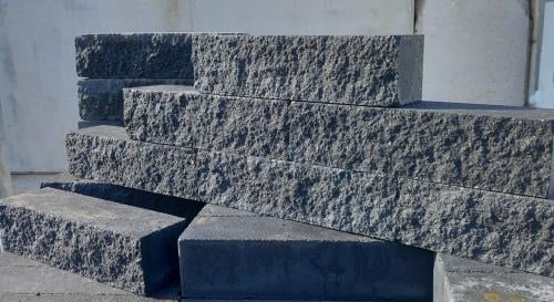 *Wallblock Split Antraciet 10x10x40cm*