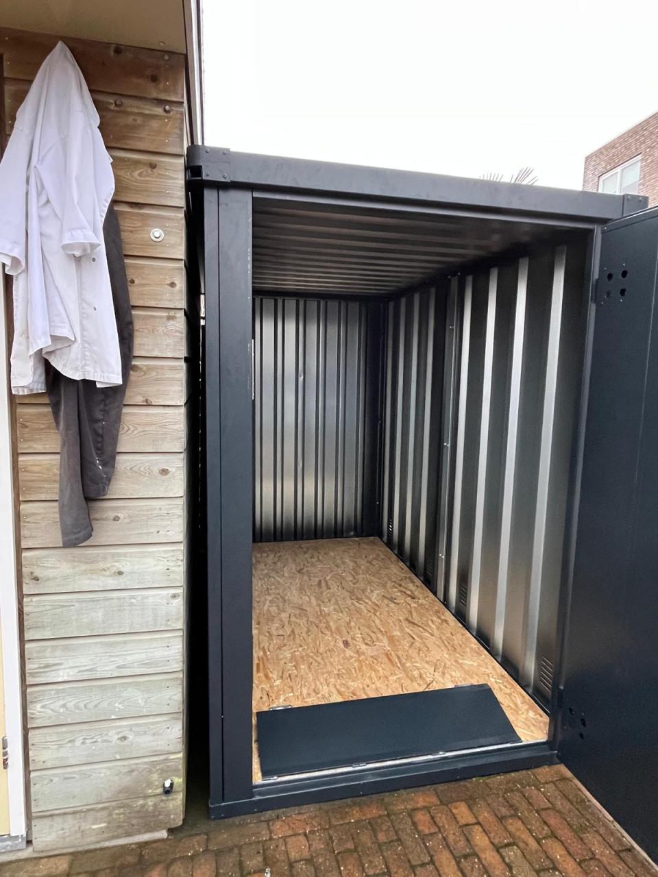 Motorcontainer / motoropslag / mini container / mini opslag