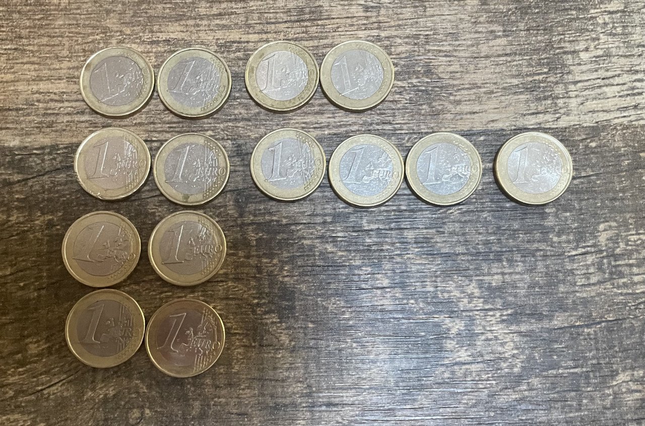 Verschillende 1 euromunten
