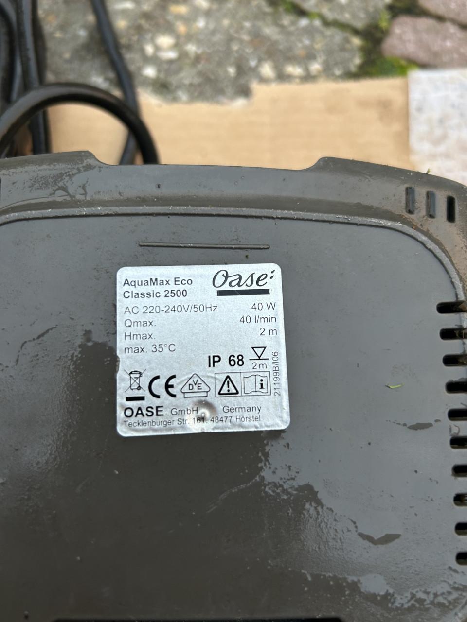 Te koop oase aquamax eco classic2500 Vijverpomp sterke en zuinige pomp