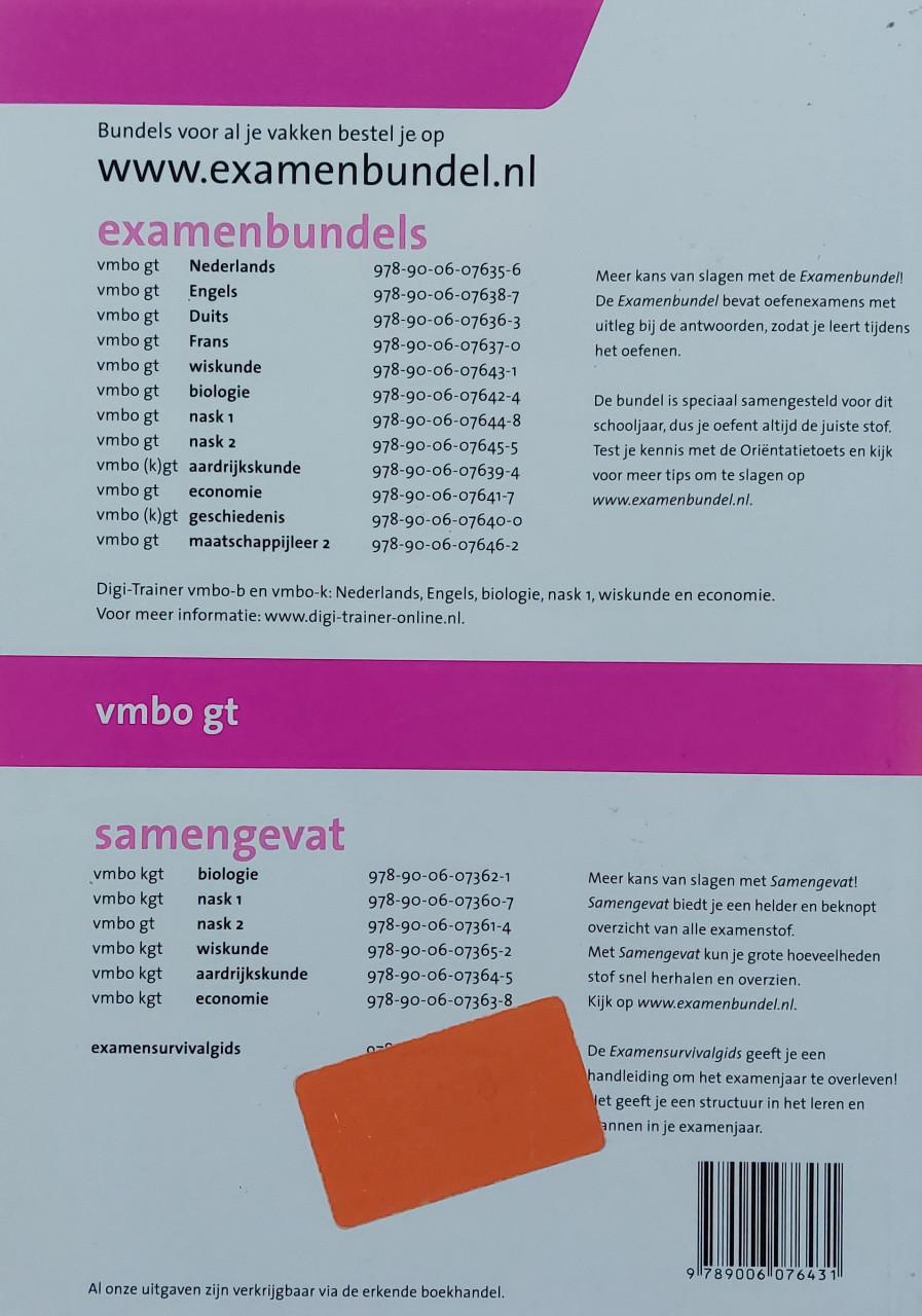 EXAMENBUNDELS VMBO-gt – diverse vakken