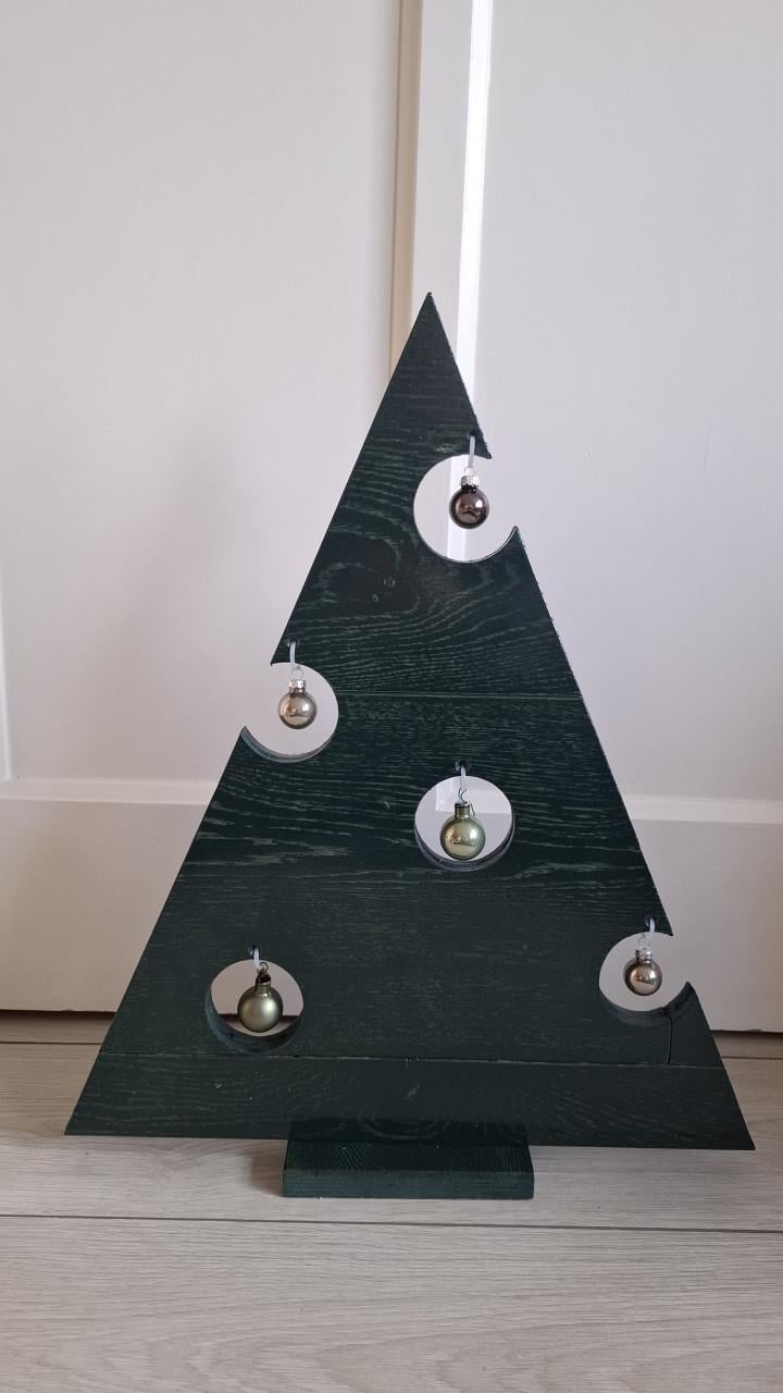 Houten kerstboompjes