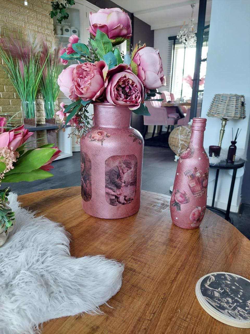 Nw Decoupage baroque vaas