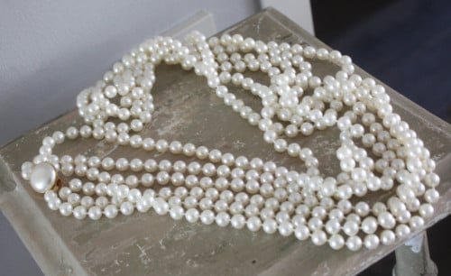 Nep parelketting  3 strengen