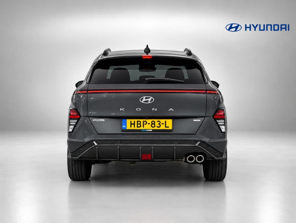Hyundai Kona 1.6 gdi hev n line trekhaak afneembaar, allseasons + nieuwstaa