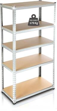Opbergrek 180x90cm  stellingkast  stellingrek magazijnkast 5 planks 175kg