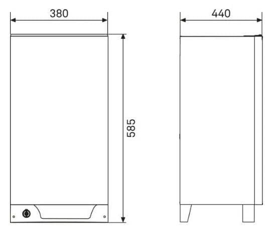 Dometic RM 123 absorptie koelkast (gas, 220 en 12 volt)