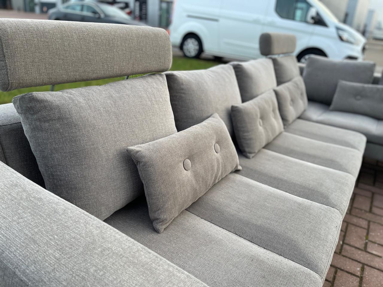 GRATIS LEVERING HEEL NL Montel Grijs Stoffen Hoekbank