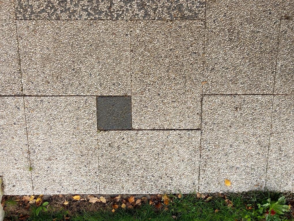 Terras tegels gewassen grind