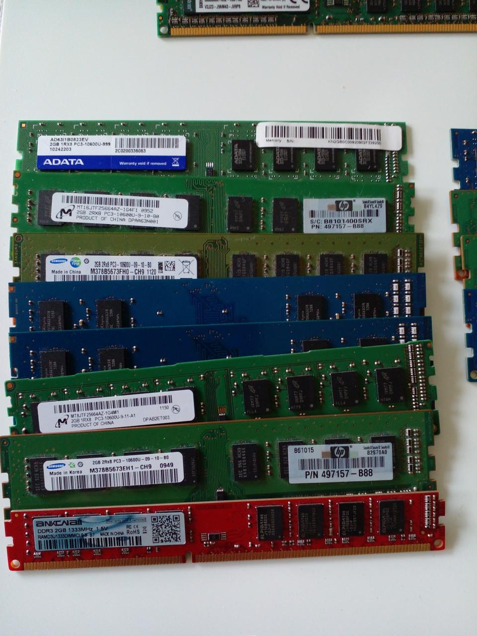 OPRUIMING: DDR-3 voor desktop pc 4gb / 2gb / 1gb en low profile