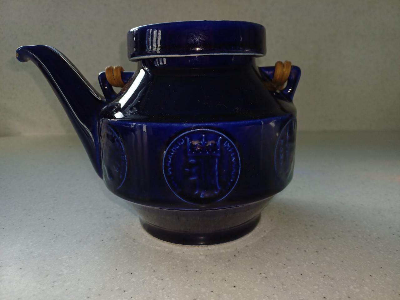 Kobaltblauw theesetje Van Nelle