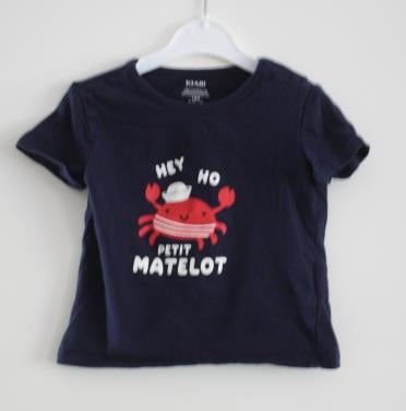 Tshirt met krab print maat 80