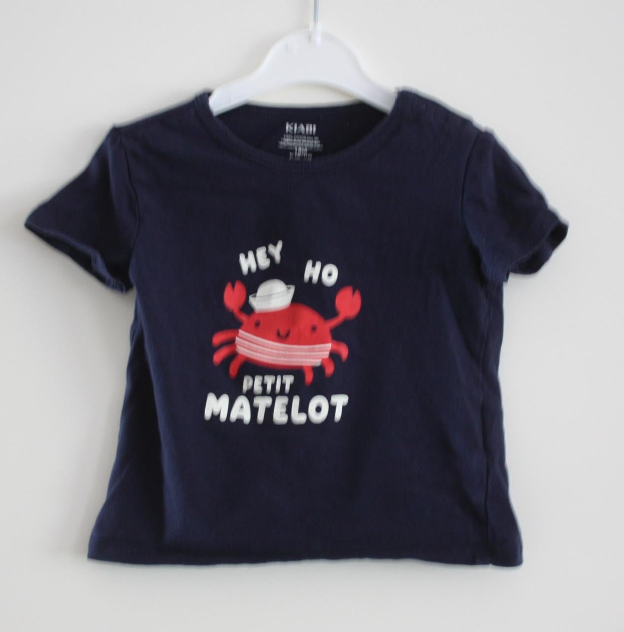 Tshirt met krab print maat 80