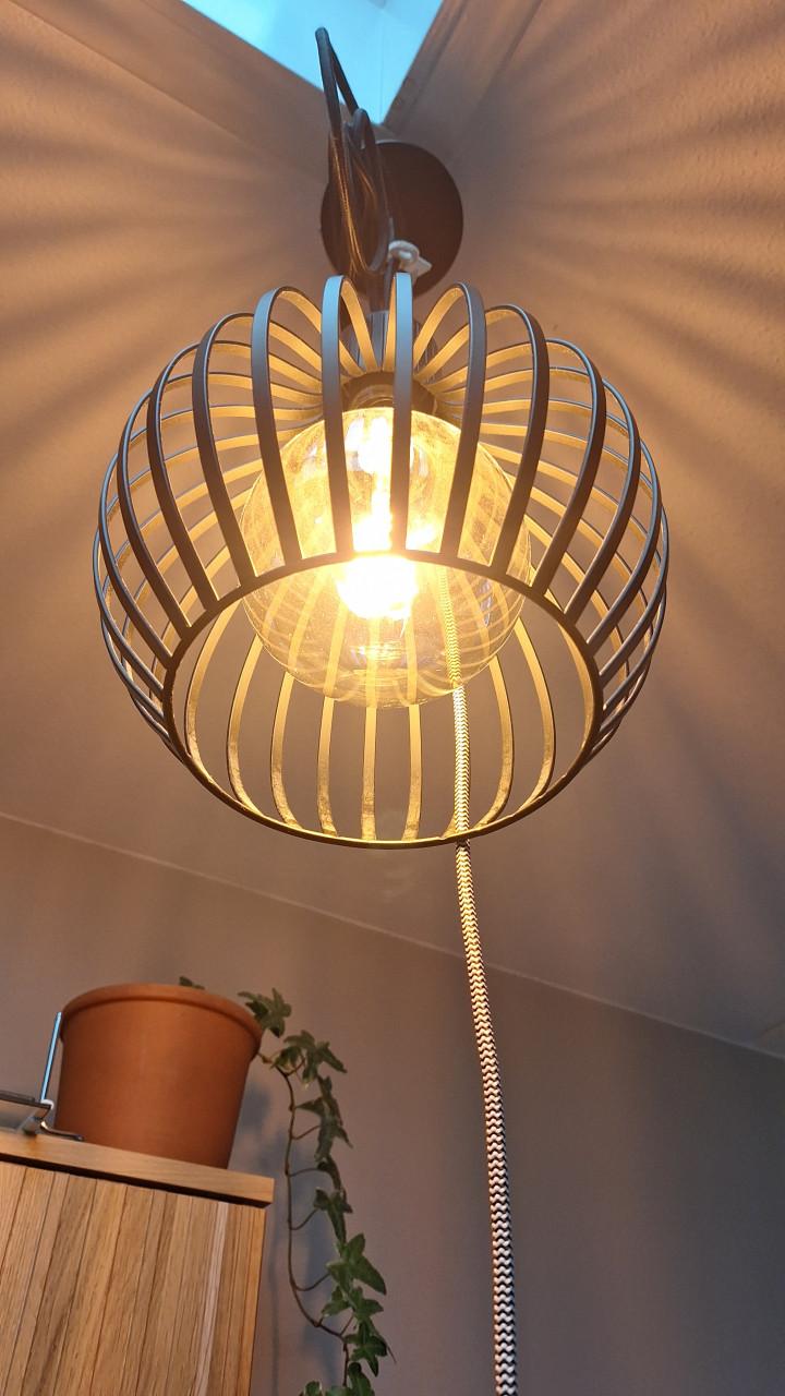 Stalen hanglamp zwart