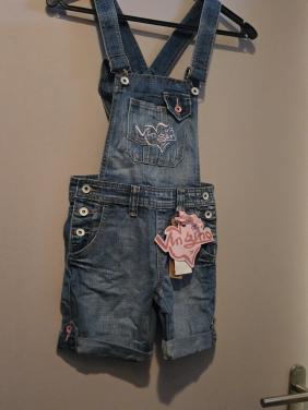 Denim Jeans korte tuinbroek Vingino Maat 146  11 jaar. Nieuw