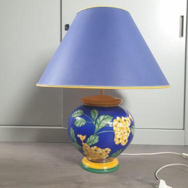 Mooie grote tafel/vloerlamp van keramiek 68 cm hoog