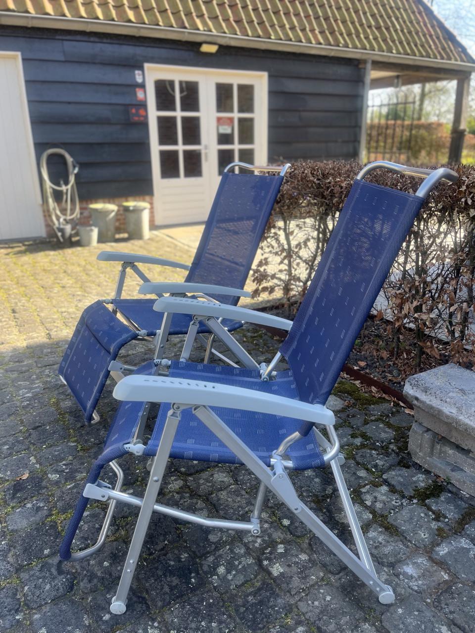 Verstelbare tuinstoelen merk Ducdalf, in prima staat