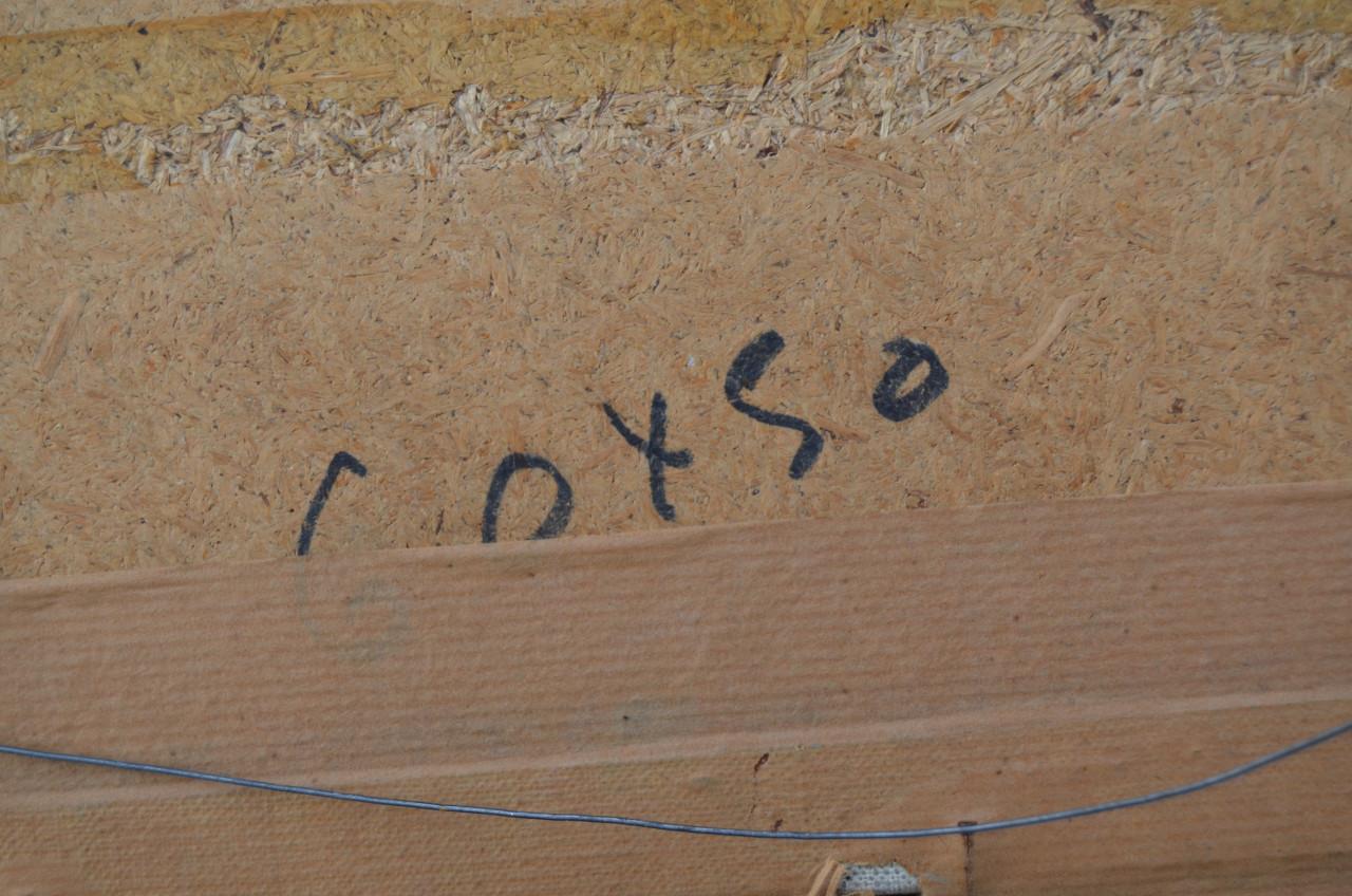 Schilderij van een bos, getiteld 'Bois' gesigneerd??