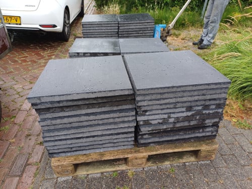Ca 22 m2 antraciet terrastegels 60x60x4