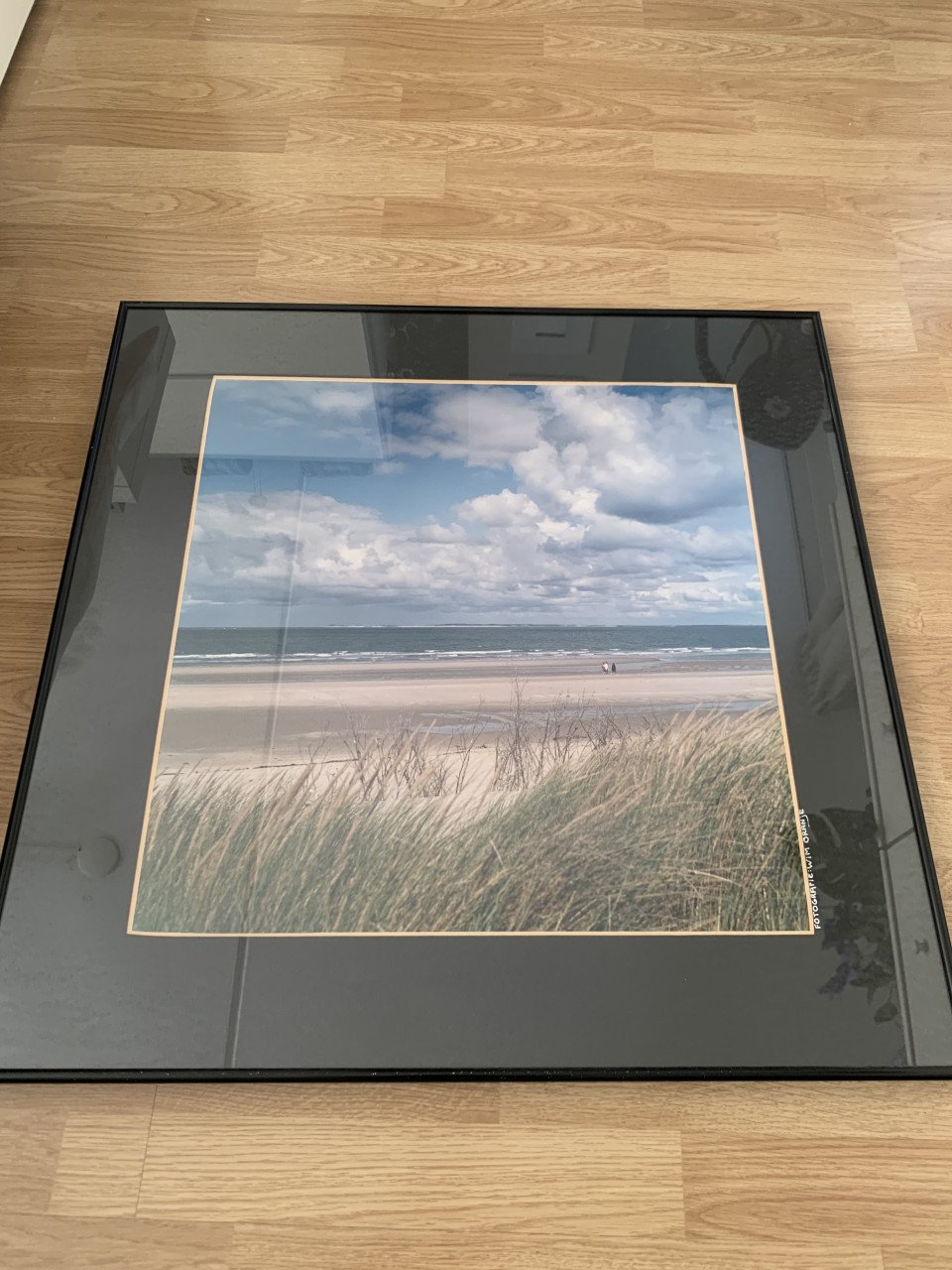 2 Ingelijste zee/strandgezichten