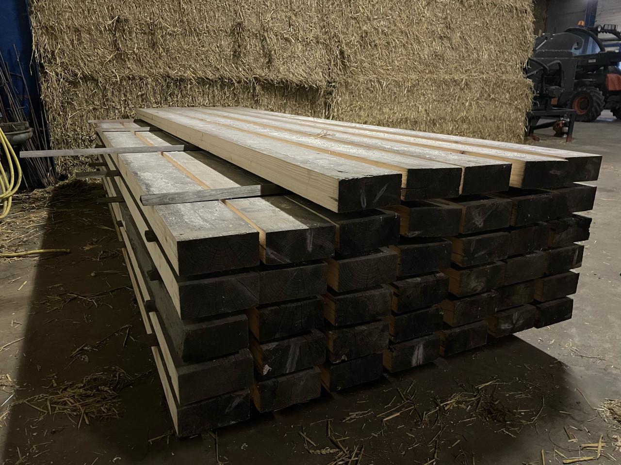 Mooie partij houten balken 7x15x330