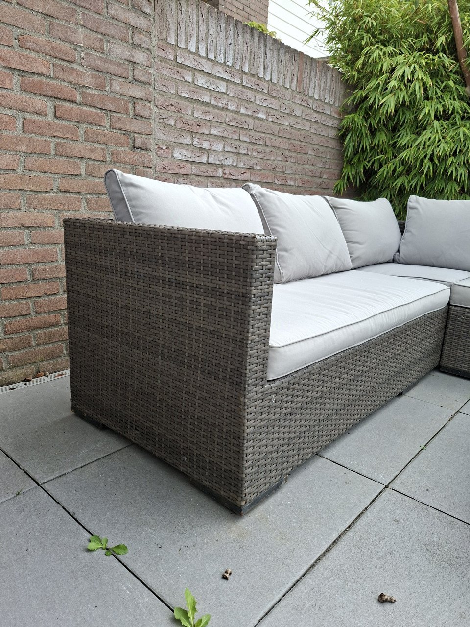 Central Park hoekbank loungeset Alea 3-delig staal wicker