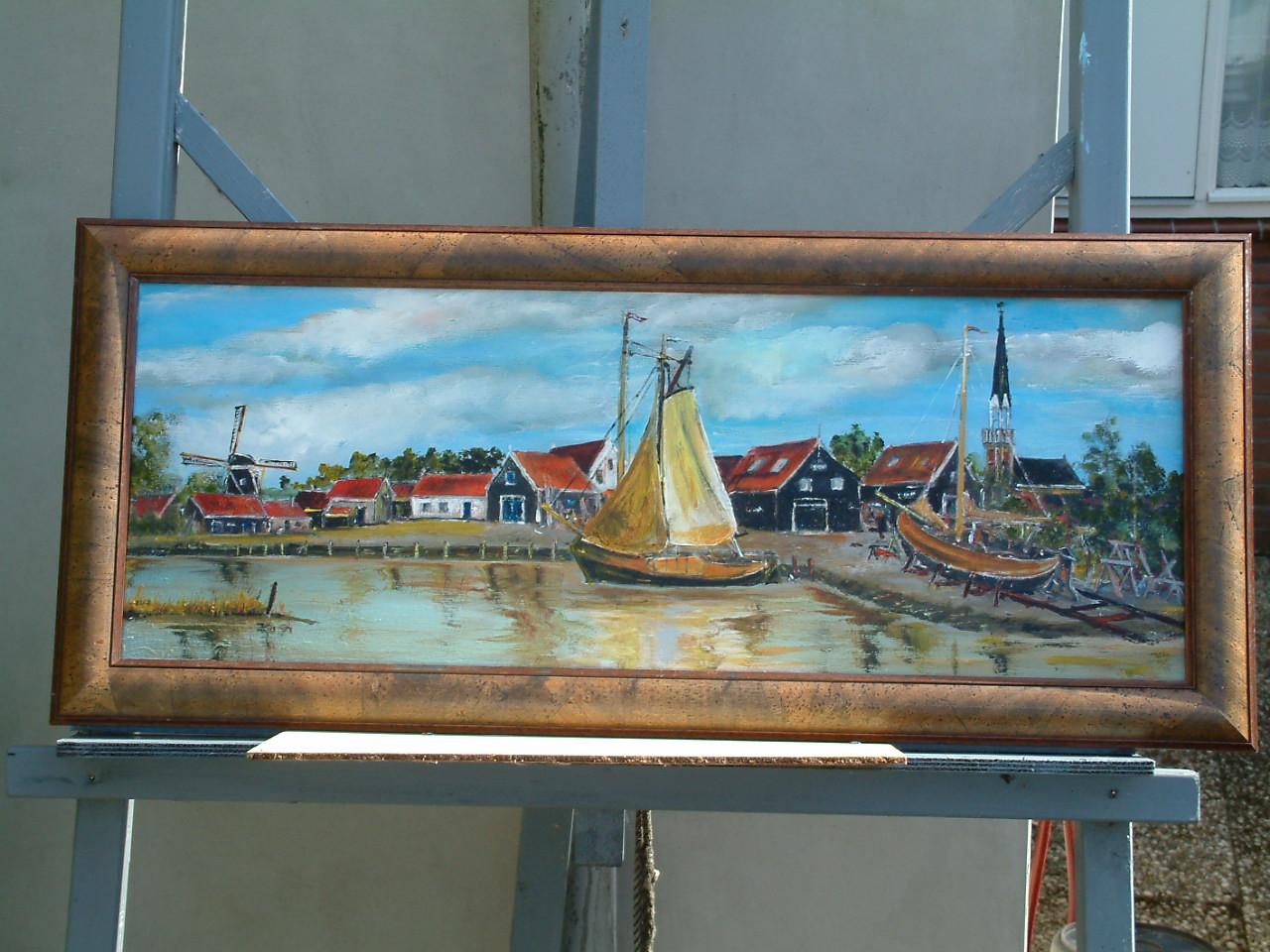 Arnemuiden Paneel doek  80 x 30 cm
