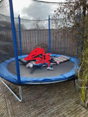 Trampoline met palen en net 305 cm