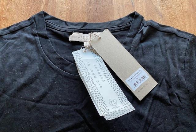 Nieuw | Zusss t-shirt met ronde hals zwart | maat S