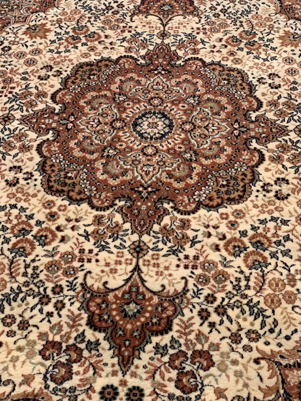 🤎✨Schitterend Sfeervol Rond Vintage Vloerkleed in NIEUWSTAAT🤎✨