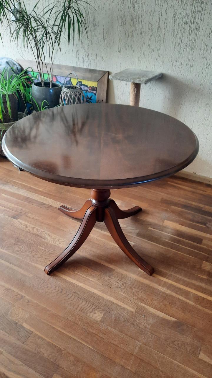 Mooie ronde klassieke eettafel 100 cm doorsnede