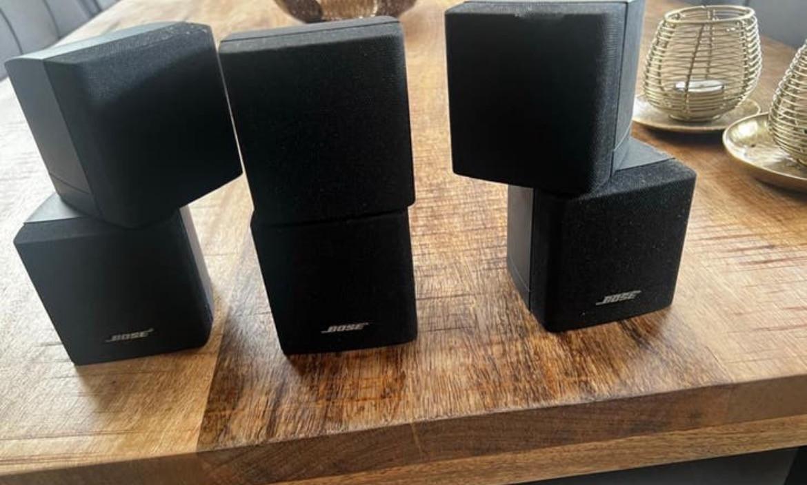 3 Bose Acoustimass cube speakers