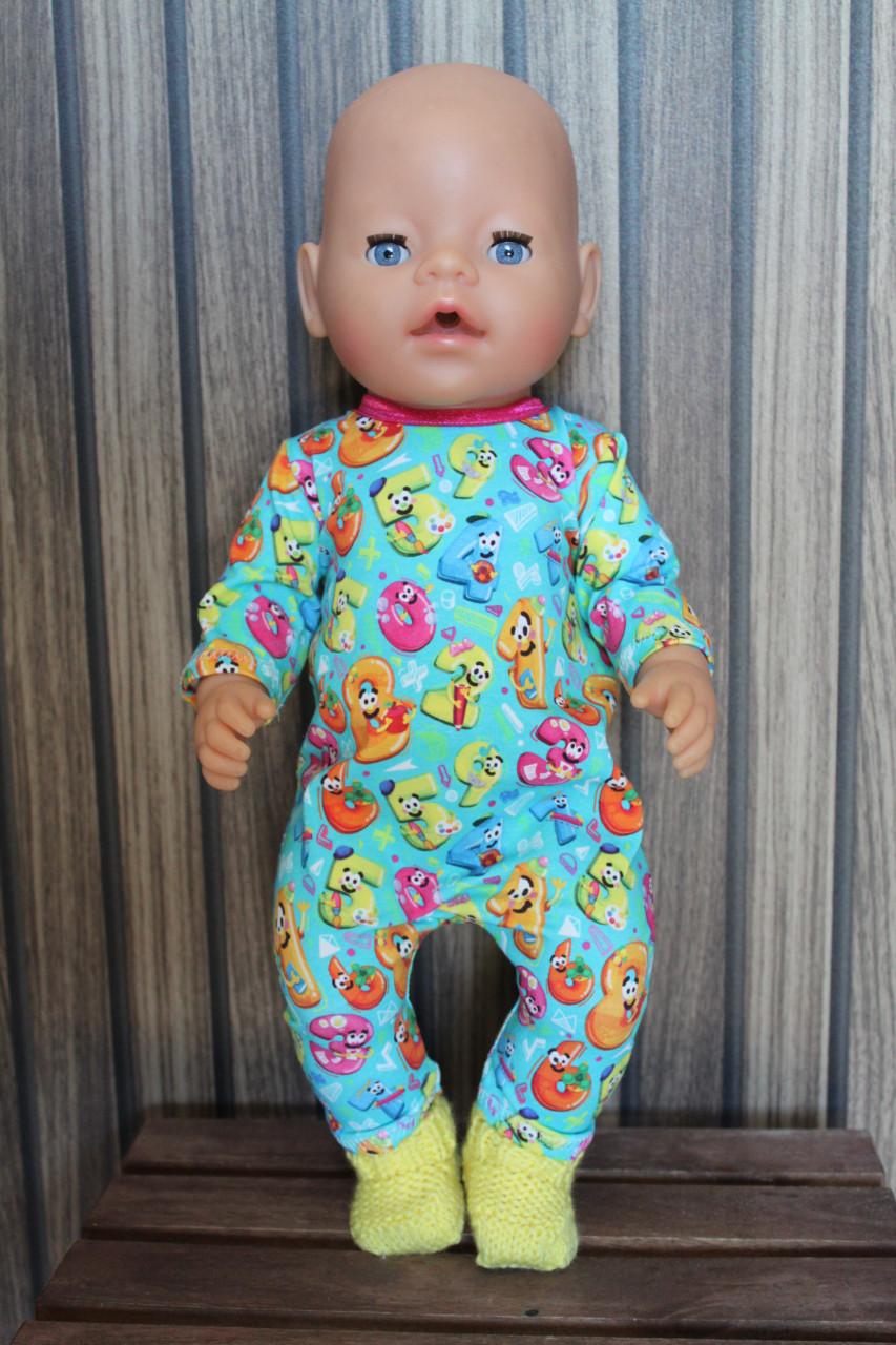 Baby born poppenkleding  tricot romper cijfers