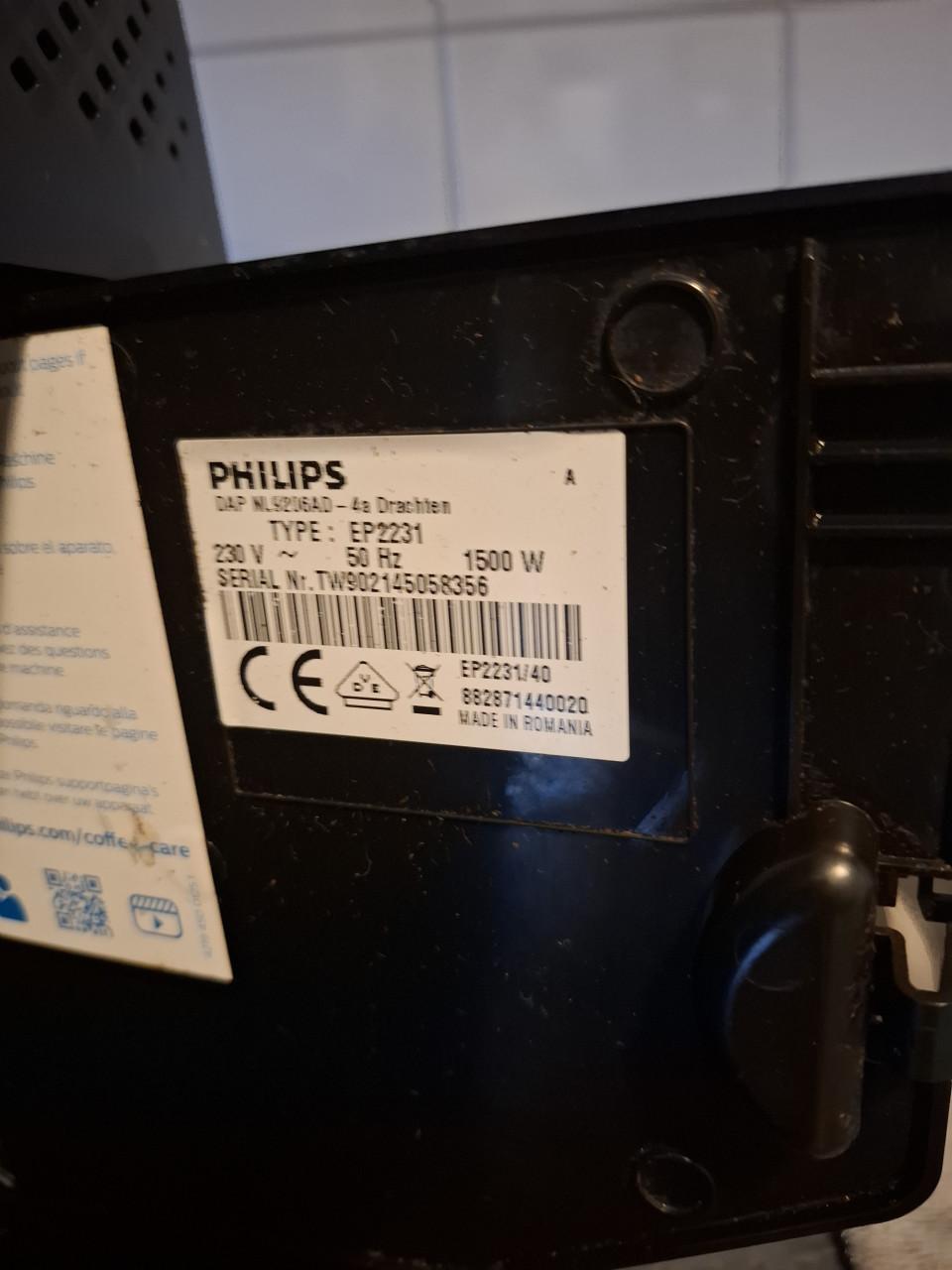 Philips EP2231/40 Volautomatische Espressomachine