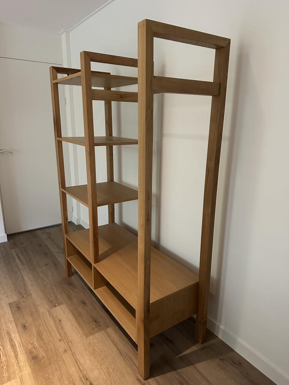 Stijlvolle open garderobekast | eikenfineer | 120x50x180