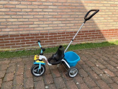 Driewieler Puky met duwstang