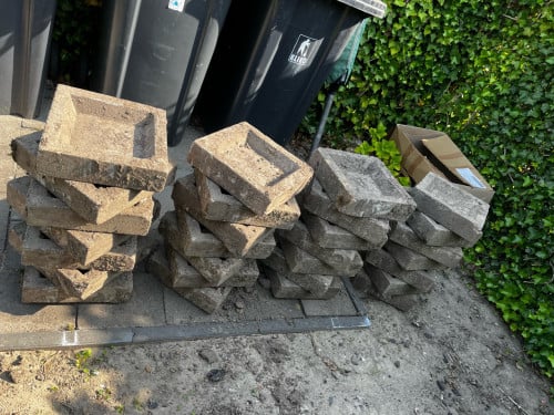 Gratis afhalen partij zware stenen