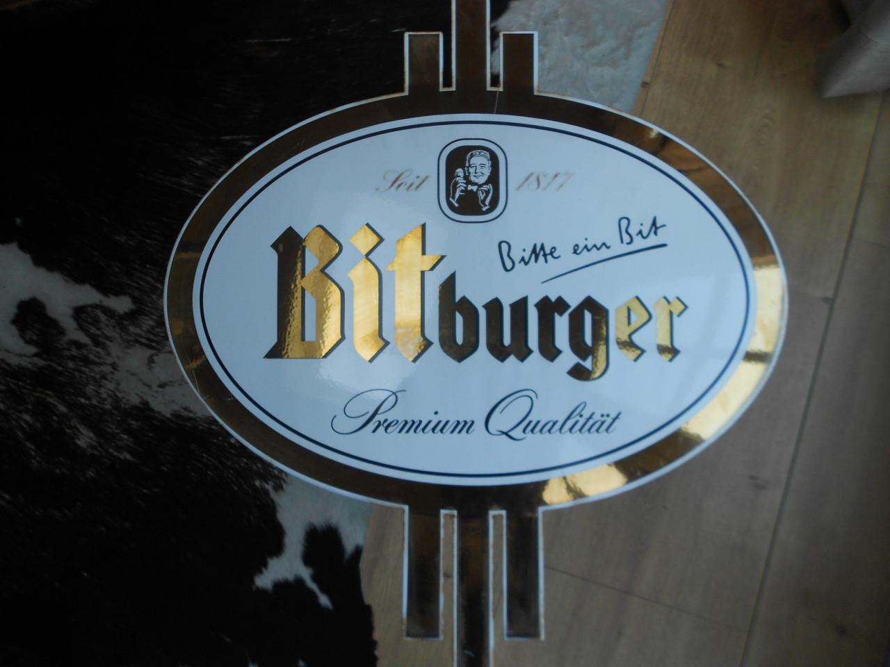 Emaille bitburger bitte ein bit reclamebord.