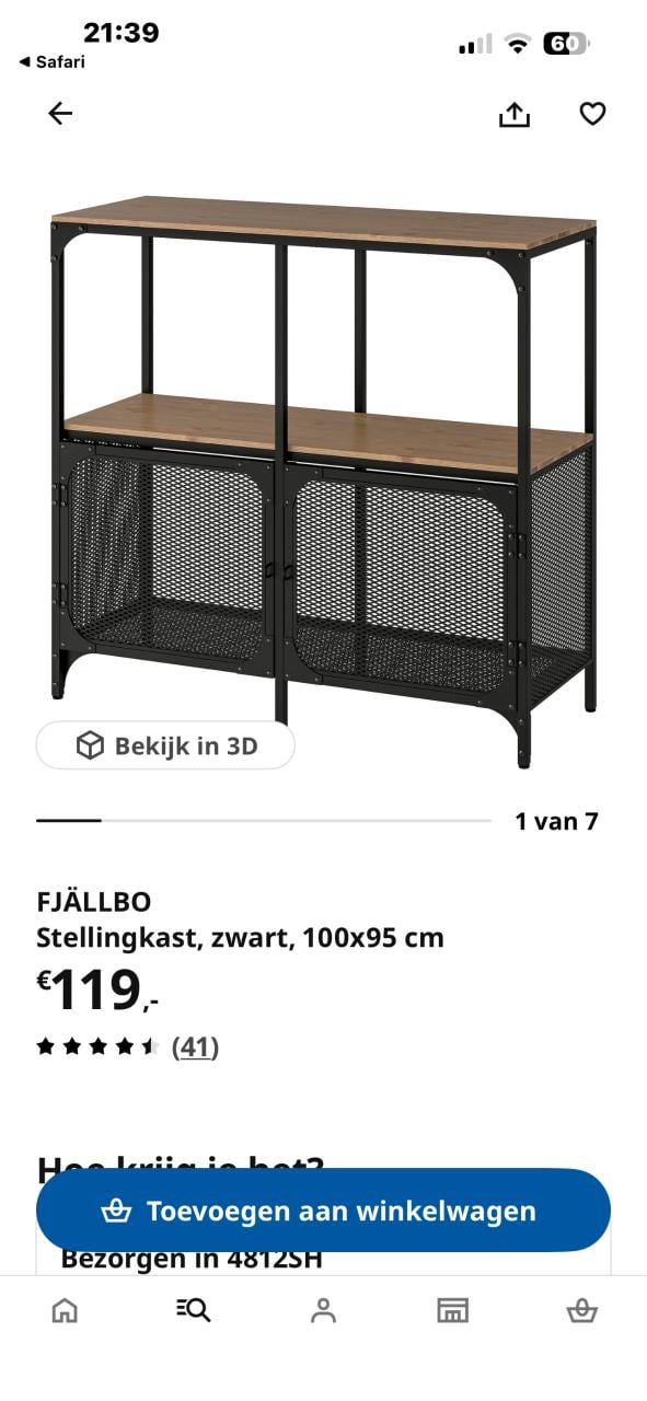 Tjallbo stellingkasten Ikea
