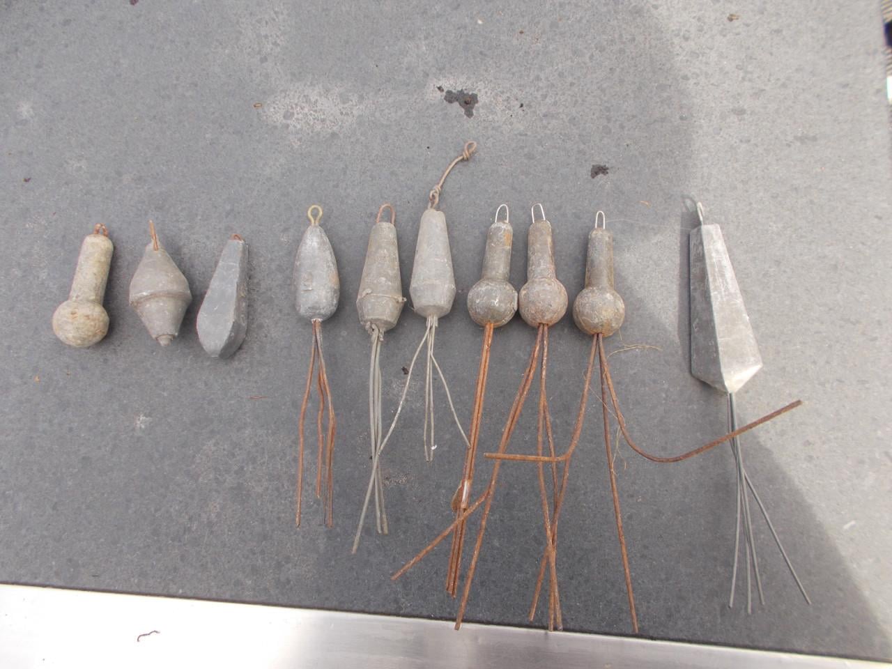 10 stuks vislood voor de bootvisserij