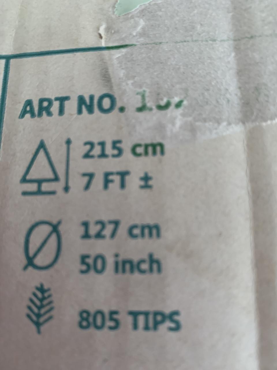 Kerstboom 2.15 m.  Intratuin