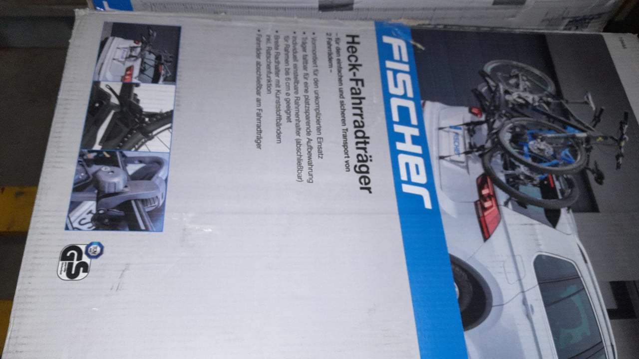 Fischer fietsendrager voor achterklep geen trekhaak nodig!