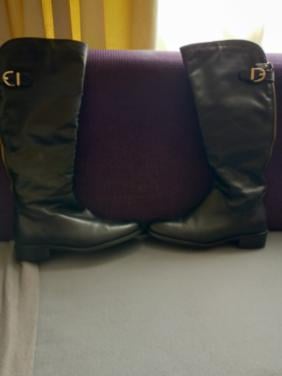 Zwarte hoge dames laarzen