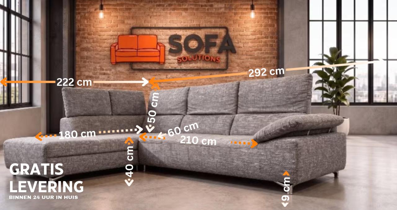 Montèl Unique Stoffen Hoekbank | Extra Diepe Lounge om Languit te Relaxen
