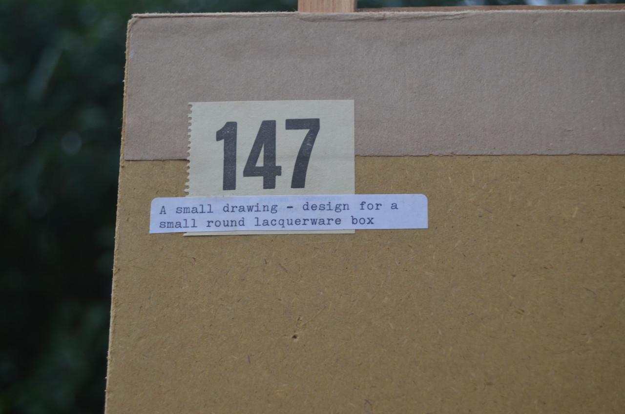 Schitterende oude Japanse tekeningen in passe-partout (3)