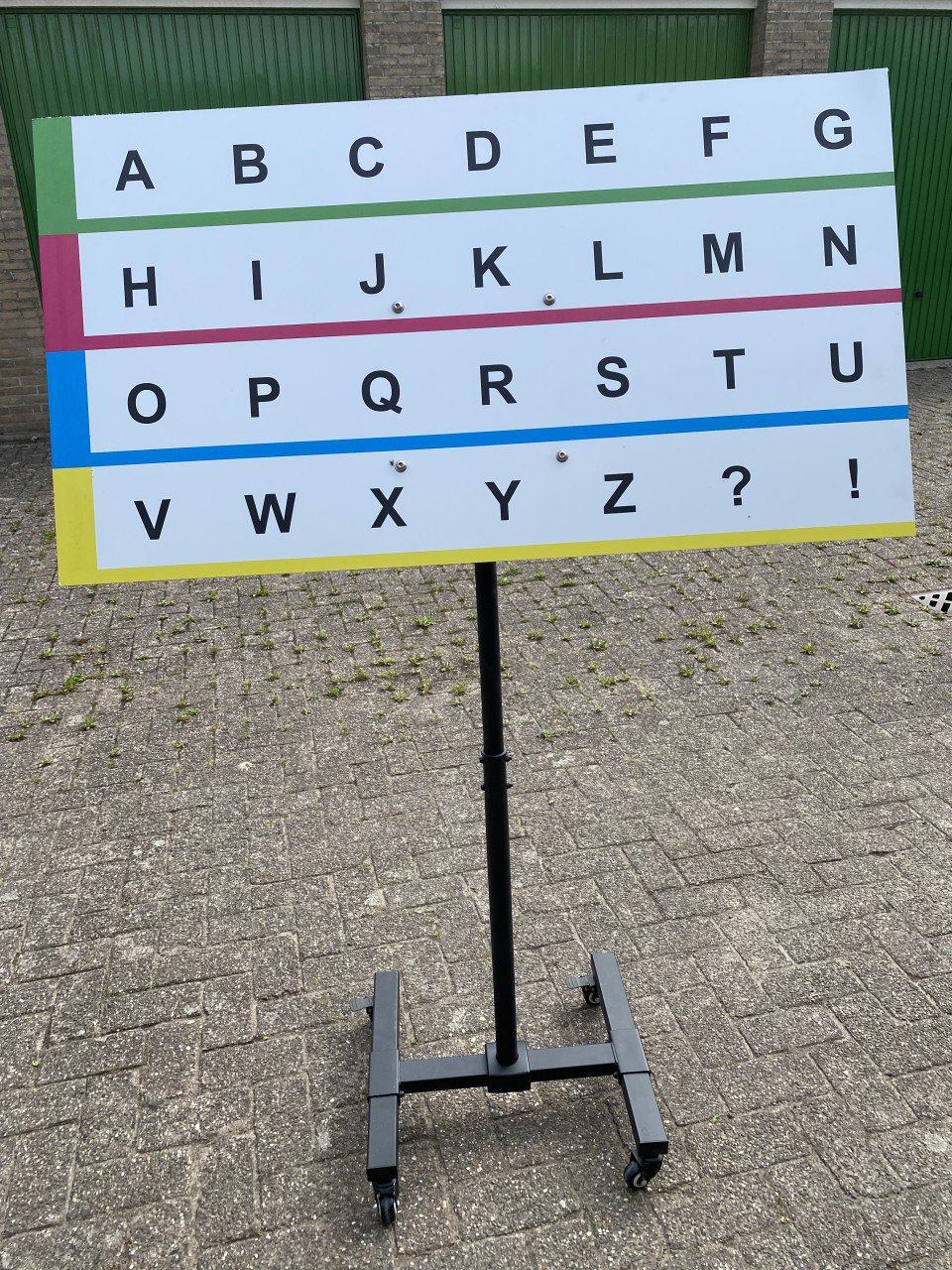 Aanwijsbord met letters